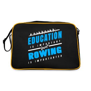 Education Is Important -Rowing Is Importanter - Retro Bag - black/gold - Back