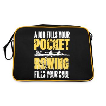 A Job Fills Your Pocket -Rowing Fills Your Soul - Retro Bag - black/gold - Back