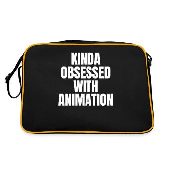 KINDA OBSESSDD WTIH ANIMATING - Retro Tasche - Schwarz/Gold - Hinten