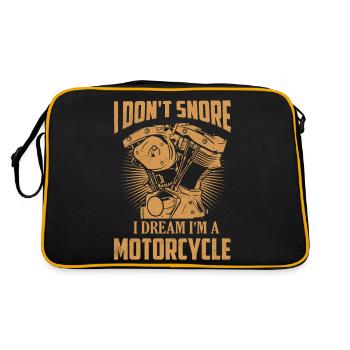 Je ne ronfle pas Je rêve je suis un motard moto Moto - Sac Retro - noir/or - Dos