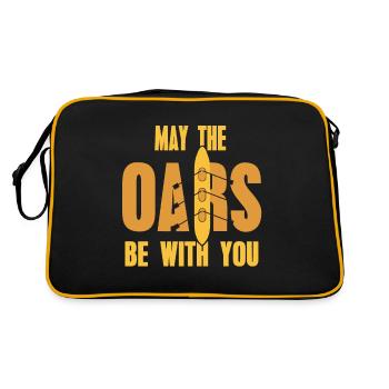 May The Oars Be With You Rowing T-Shirt Present - Retro Bag - black/gold - Back
