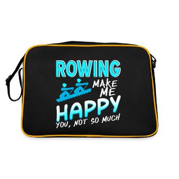 Rowing Make Me Happy You' Not So Much Funny - Retro Bag - black/gold - Back