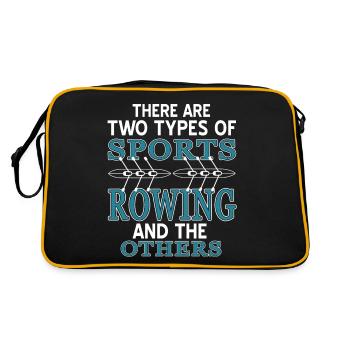 There Are Two Types Of Sports Rowing & Others - Retro Bag - black/gold - Back