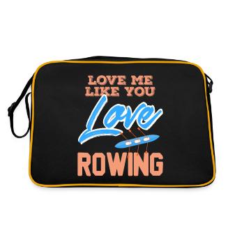 Vintage Love Me Like You Love Rowing T-Shirt - Retro Bag - black/gold - Back