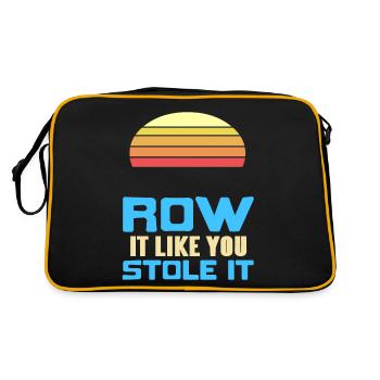 Retro Row It Like You Stole It Rowing T-Shirt - Retro Bag - black/gold - Back