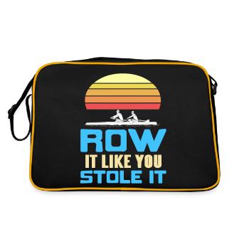 Retro Row It Like You Stole It Rowing Designs - Retro Bag - black/gold - Back