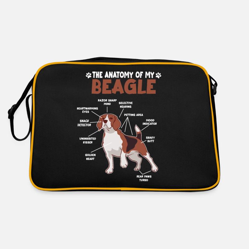 Beagle Anatomie Drôle De Chiens Propriétaires Chiens Sac Retro