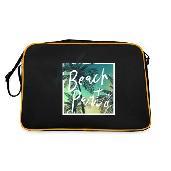 party beach Design for a people who look for party - Retro Bag - black/gold - Back