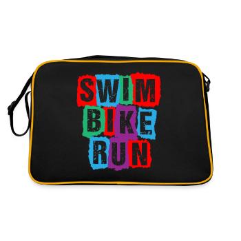 Natation Vélo Run Triathlon - Sac Retro - noir/or - Dos