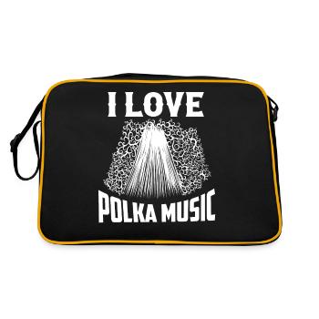 I Love Polka Music Dot Accordion - Retro Bag - black/gold - Back