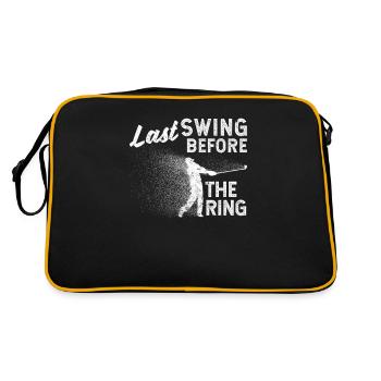 Last swing before the ring Golf-Fan Golfer - Retro Bag - black/gold - Back