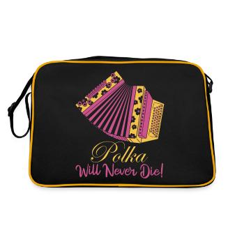 Polka Will Never Die! Accordion Music - Retro Bag - black/gold - Back