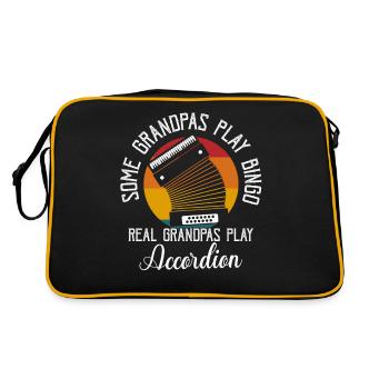 Grandpas Play Bingo Real Grandpas Play Accordion P - Retro Tasche - Schwarz/Gold - Hinten