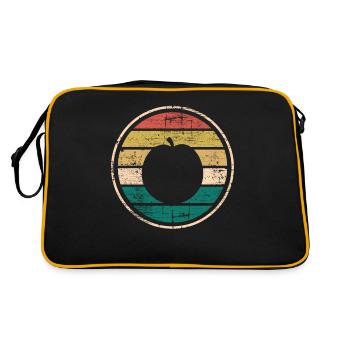 Apricot Fruit Lover Retro Veggie Diet Gift idea - Retro Bag - black/gold - Back