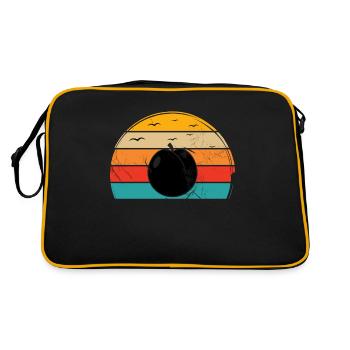 Apricot Fruit Lover Retro Veggie Diet Gift idea - Retro Bag - black/gold - Back