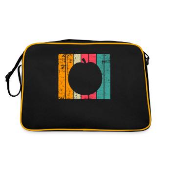 Apricot Fruit Lover Retro Veggie Diet Gift idea - Retro Bag - black/gold - Back
