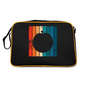Apricot Fruit Lover Retro Veggie Diet Gift idea - Retro Bag - black/gold - Back