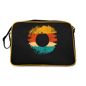 Apricot Fruit Lover Retro Veggie Diet Gift idea - Retro Bag - black/gold - Back