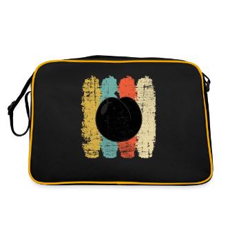 Apricot Fruit Lover Retro Veggie Diet Gift idea - Retro Bag - black/gold - Back