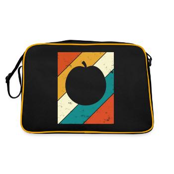 Apricot Fruit Lover Retro Veggie Diet Gift idea - Retro Bag - black/gold - Back