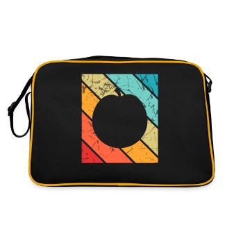 Apricot Fruit Lover Retro Veggie Diet Gift idea - Retro Bag - black/gold - Back