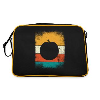 Apricot Fruit Lover Retro Veggie Diet Gift idea - Retro Bag - black/gold - Back