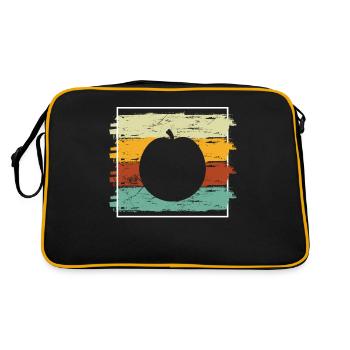 Apricot Fruit Lover Retro Veggie Diet Gift idea - Retro Bag - black/gold - Back