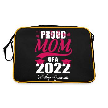 Fière maman d’un diplômé universitaire de 2022 Senior 22 maman - Sac Retro - noir/or - Dos