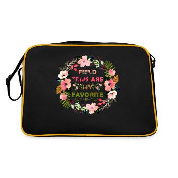 Field Trips Are My Favorite Funny School College - Retro Bag - black/gold - Back