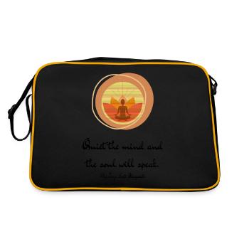 Quiet the mind and the soul will speak - Retro Bag - black/gold - Back
