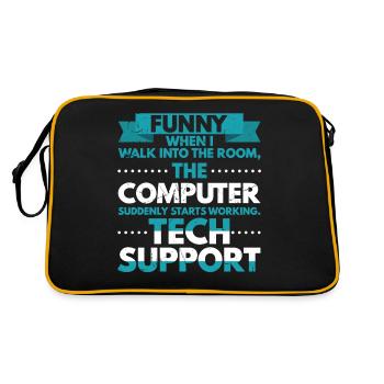 When I Enter The Room Computer Works - Retro Bag - black/gold - Back