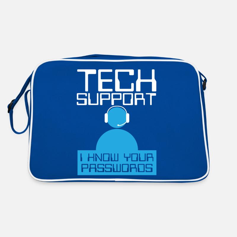 Tech Supports Know Passwords Retro Bag