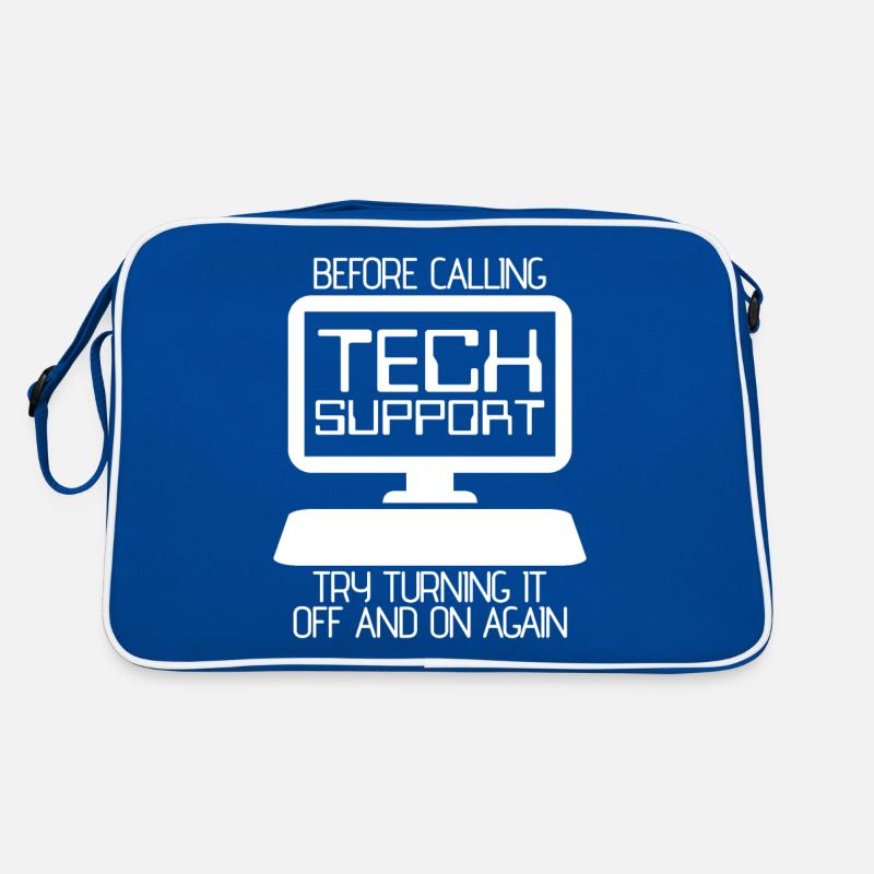 Turn On And Off Again Tech Support Retro Bag
