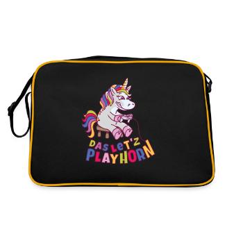 Let's Playhorn - Retro Bag - black/gold - Back