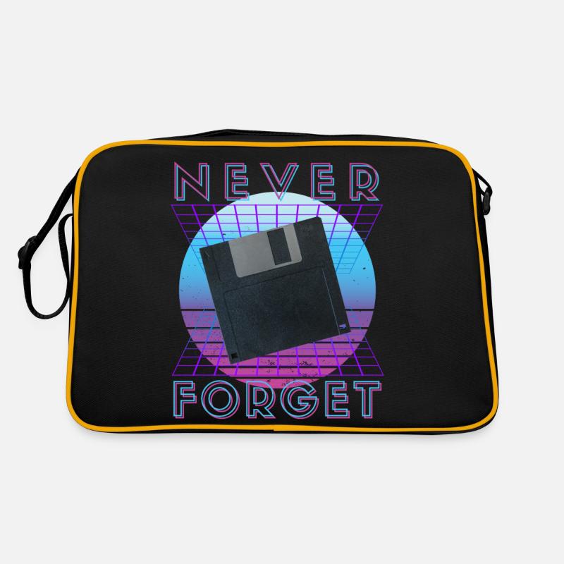 Never Forget Retro 80er 90er Nostalgie Retro Tasche