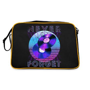 Never Forget Retro 80s 90s Nostalgia - Retro Bag - black/gold - Back