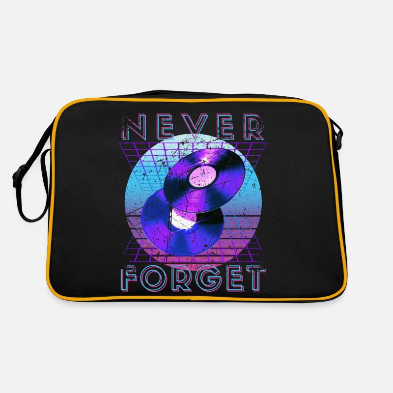 Never Forget Retro 80er 90er Nostalgie Retro Tasche