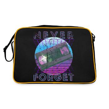 Never Forget Retro 80s 90s Nostalgia - Retro Bag - black/gold - Back