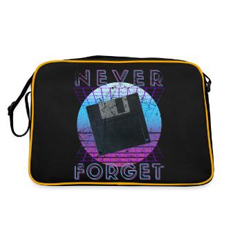 Never Forget Retro 80s 90s Nostalgia - Retro Bag - black/gold - Back