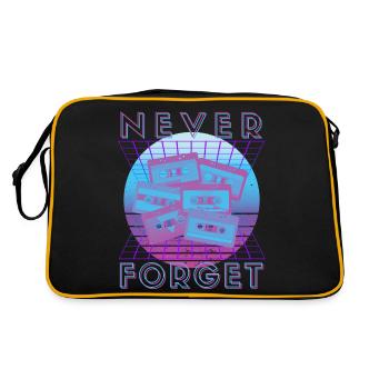 Never Forget Retro 80s 90s Nostalgia - Retro Bag - black/gold - Back