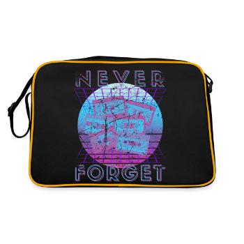 Never Forget Retro 80s 90s Nostalgia - Retro Bag - black/gold - Back