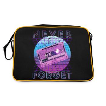 Never Forget Retro 80s 90s Nostalgia - Retro Bag - black/gold - Back