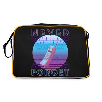 Never Forget Retro 80s 90s Nostalgia - Retro Bag - black/gold - Back
