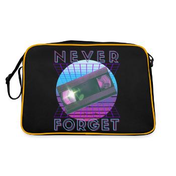 Never Forget Retro 80s 90s Nostalgia - Retro Bag - black/gold - Back