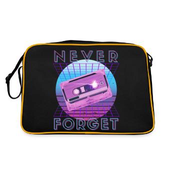 Never Forget Retro 80s 90s Nostalgia - Retro Bag - black/gold - Back