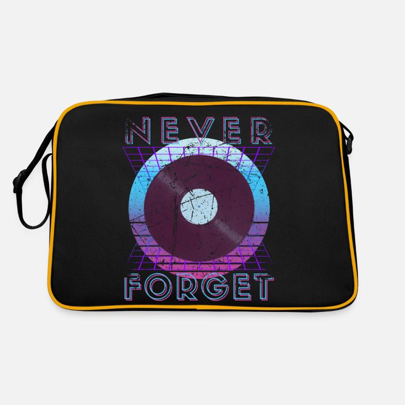 Never Forget Retro 80er 90er Nostalgie Retro Tasche