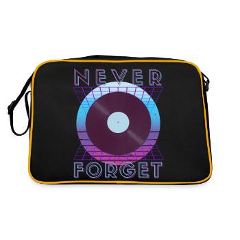 Never Forget Retro 80s 90s Nostalgia - Retro Bag - black/gold - Back