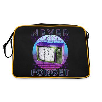 Never Forget Retro 80s 90s Nostalgia - Retro Bag - black/gold - Back