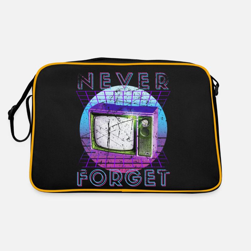 Never Forget Retro 80er 90er Nostalgie Retro Tasche