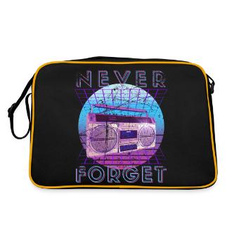 Never Forget Retro 80s 90s Nostalgia - Retro Bag - black/gold - Back